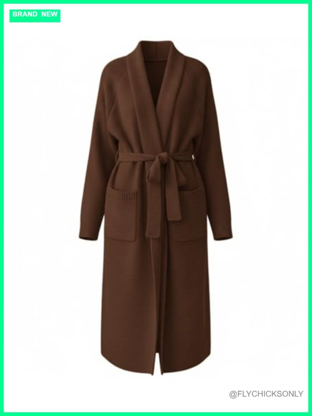 Chunky Knit Open Front Oversized Cardigan Sweater with Pockets